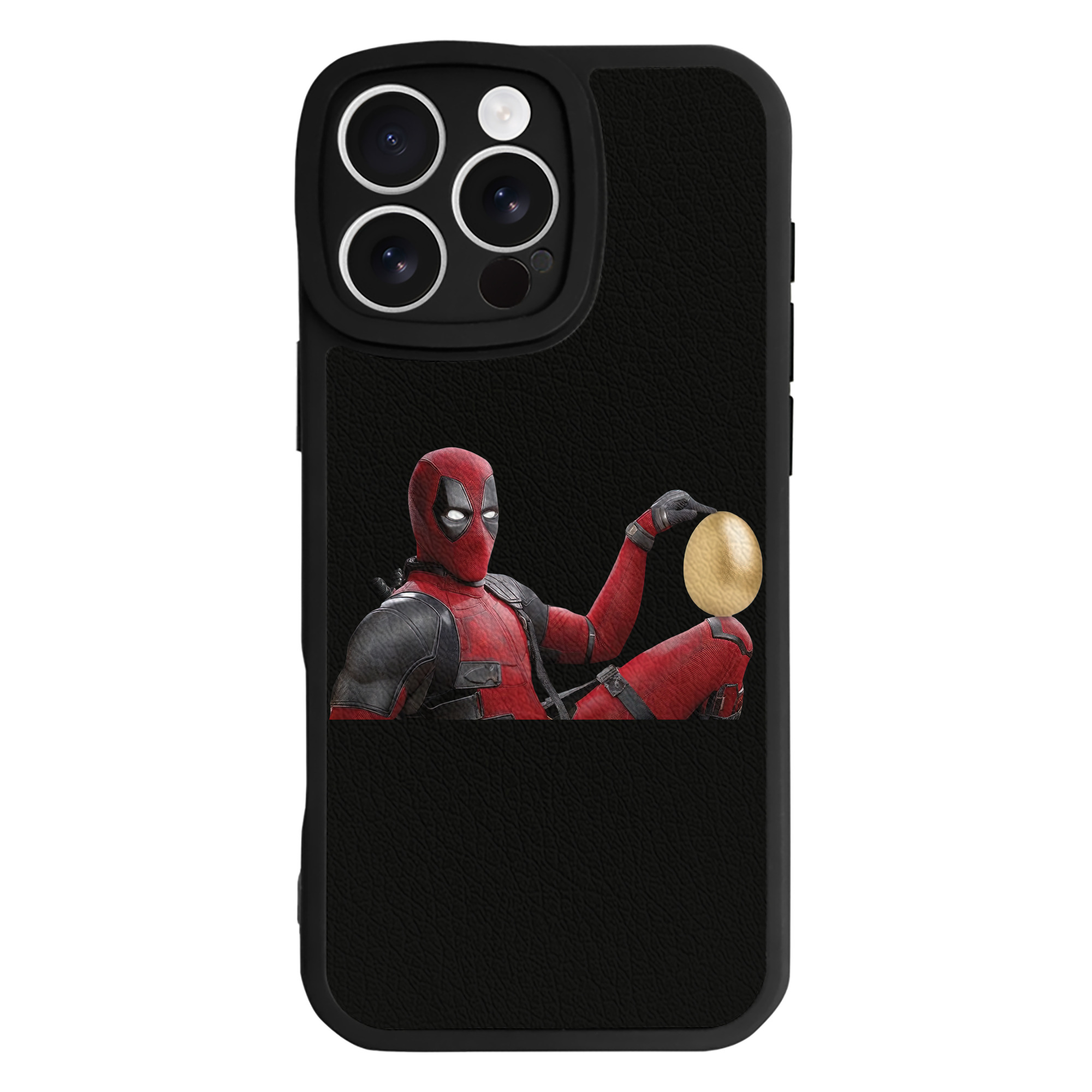 （画像用） Deadpool デッドプール 【iPhone 16シリーズ対応】シリコンスマホケース（レザー調） 材質：シリコン
